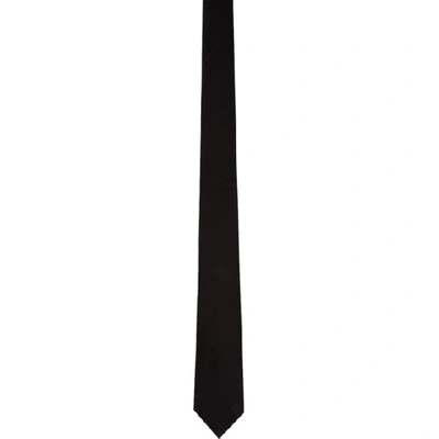 Shop Versace Black Jacquard Medusa Tie In A7008 Black