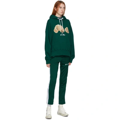 Shop Palm Angels Green Bear Hoodie In Forest Gree