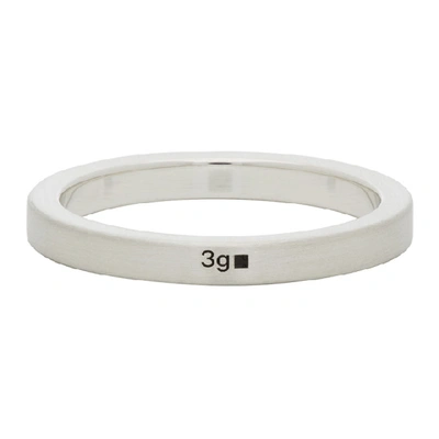 Shop Le Gramme Silver Brushed 'le 3 Grammes' Ribbon Ring