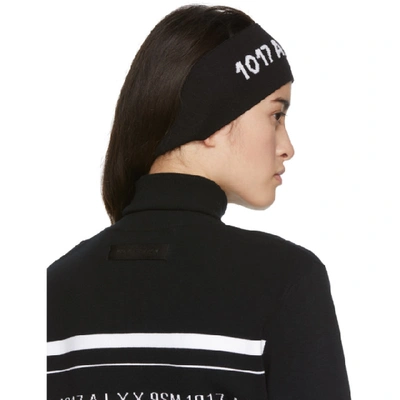 Shop Alyx 1017  9sm Black Logo Headband In Blk0001 Bla