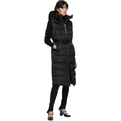 Shop Alyx 1017  9sm Black Long Puffer Vest In Blk0001 Bla