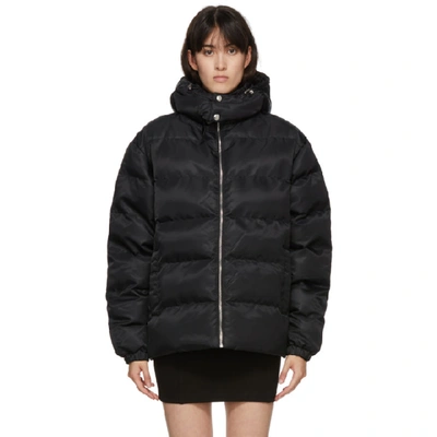 Shop Alyx 1017  9sm Black Buckle Puffer Jacket In Blk0001 Bla