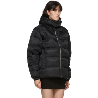 Shop Alyx 1017  9sm Black Buckle Puffer Jacket In Blk0001 Bla