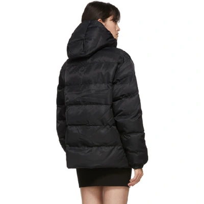 Shop Alyx 1017  9sm Black Buckle Puffer Jacket In Blk0001 Bla