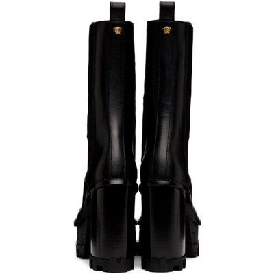 Shop Versace Black Greca Labyrinth Boots In D41oh Black