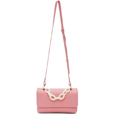 Shop Msgm Pink Chain Handle Bag In 12 Pink