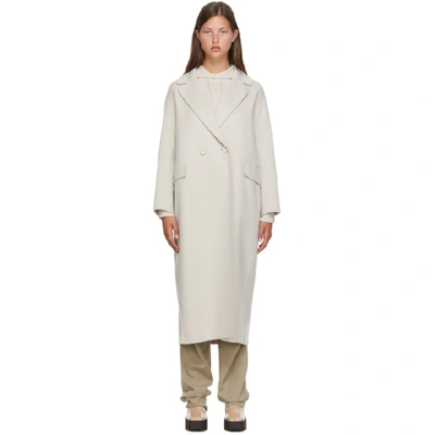 Shop 's Max Mara Off-white Wool Argo Coat In 005 Ice