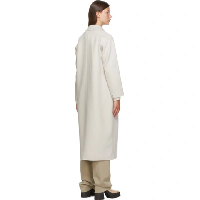 Shop 's Max Mara Off-white Wool Argo Coat In 005 Ice