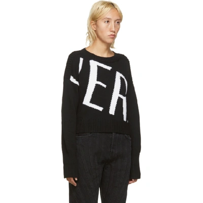Shop Versace Black Big Logo Sweater In A2024 Nero