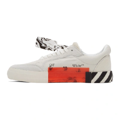 Shop Off-white White & Black Pony Vulcanized Low Sneakers In White/black