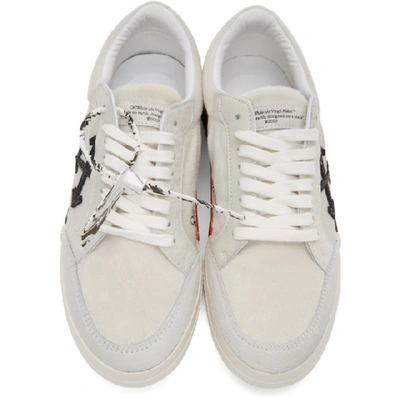 Shop Off-white White & Black Pony Vulcanized Low Sneakers In White/black