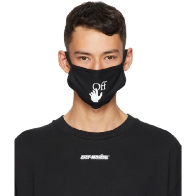 Shop Off-white Black & White Hands Off Mask In 1001 Blkwhi