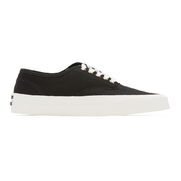 maison kitsune white canvas sneakers