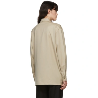 Shop Le17septembre Beige Wool Layered Blouse