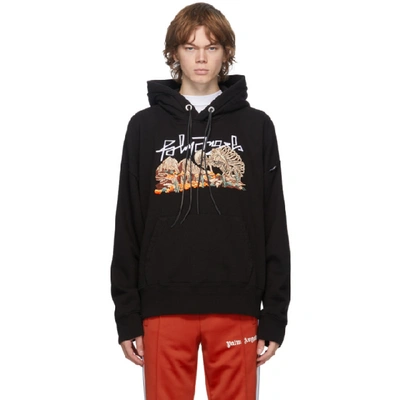 Shop Palm Angels Black Desert Skull Hoodie In Black/multi