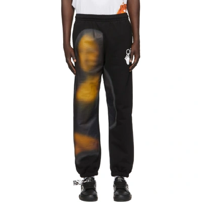 Shop Off-white Black Blurred Mona Lisa Lounge Pants In 1010 Black