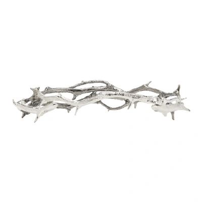 Shop Pearls Before Swine Silver Thorn Bracelet In 925 Sil/oxi