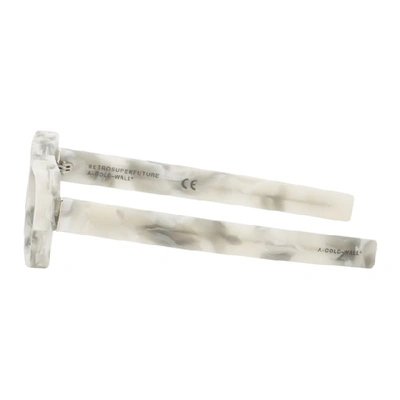 Shop A-cold-wall* White Retrosuperfuture Edition Marble Sunglasses