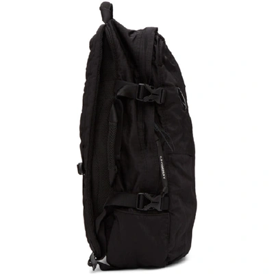 Shop C.p. Company Black Nylon Mid Backpack In 999 Black