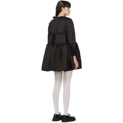 Shop Shushu-tong Shushu/tong Black Tiered Short Dress In Ba100 Black
