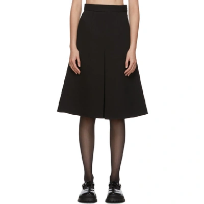 Shop Shushu-tong Shushu/tong Black Single Pleat Skirt In Ba100 Black