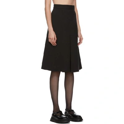 Shop Shushu-tong Shushu/tong Black Single Pleat Skirt In Ba100 Black