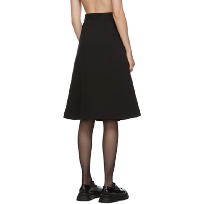 Shop Shushu-tong Shushu/tong Black Single Pleat Skirt In Ba100 Black