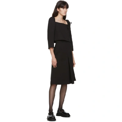 Shop Shushu-tong Shushu/tong Black Single Pleat Skirt In Ba100 Black