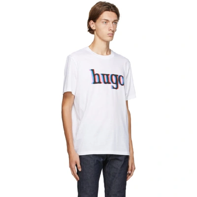 Shop Hugo White Dontrol T-shirt In 100 White