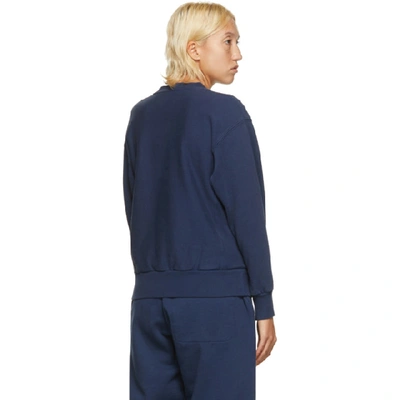 Shop Aries Navy Premium Temple Sweatshirt In Bl Blue