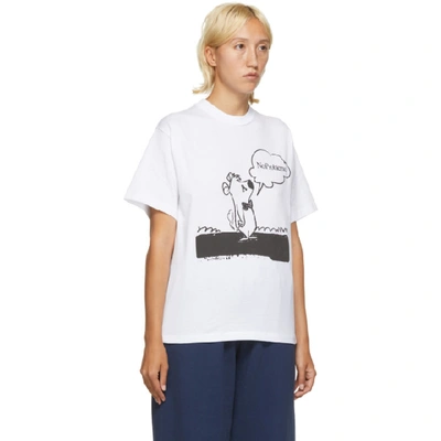 Shop Aries White Stoner Bear T-shirt In Wht White