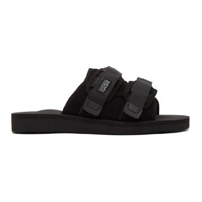 Shop Suicoke Black Moto-mab Lined Sandals