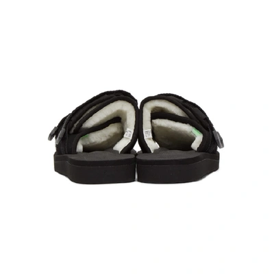 Shop Suicoke Black Moto-mab Lined Sandals