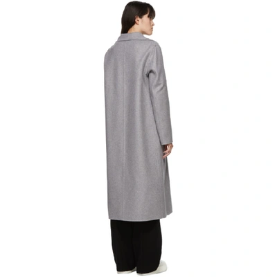 Shop Jil Sander Grey Cashmere Coat In 031 Slagrey