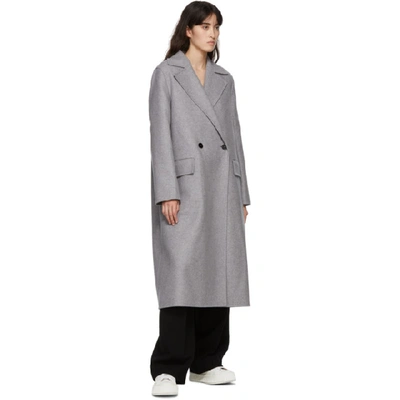 Shop Jil Sander Grey Cashmere Coat In 031 Slagrey