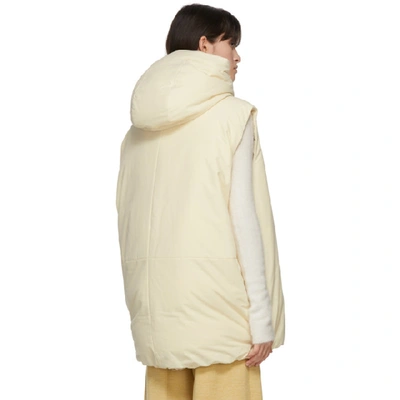 Shop Jil Sander Off-white Medium Fill Down Vest In 279 Vanilla
