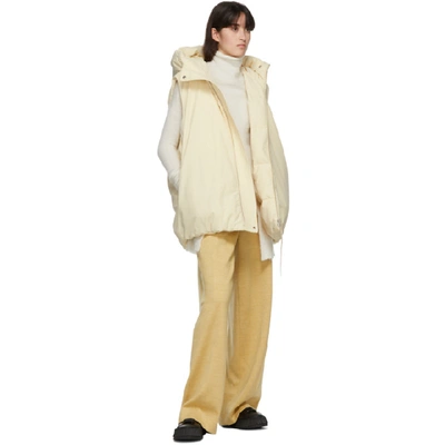 Shop Jil Sander Off-white Medium Fill Down Vest In 279 Vanilla