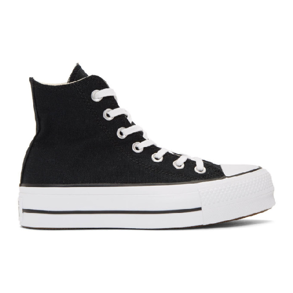 chuck taylor platform high top sneakers in black