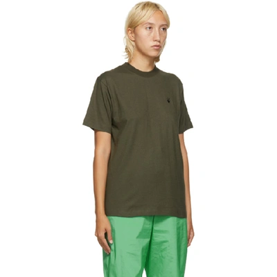 Shop Off-white Green Flock Arrows T-shirt