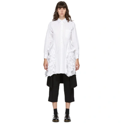 Shop Comme Des Garçons Comme Des Garçons Comme Des Garcons Comme Des Garcons White Shirt Dress In 1 White