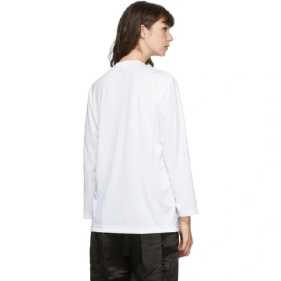 Shop Comme Des Garçons Comme Des Garçons White Ruffle Long Sleeve T-shirt In 2 White