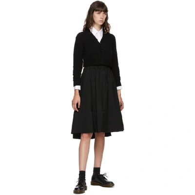 Shop Comme Des Garçons Comme Des Garçons Comme Des Garcons Comme Des Garcons Black Wool Crop Cardigan In 1 Black