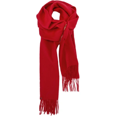 Shop Bless Red Cashmere Zip Scarf