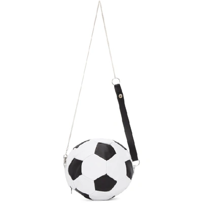 Shop Bless Ssense Exclusive Black And White Soccer Ball Shoulder Bag In White/black