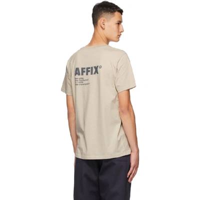 Shop Affix Taupe Standardized Logo T-shirt