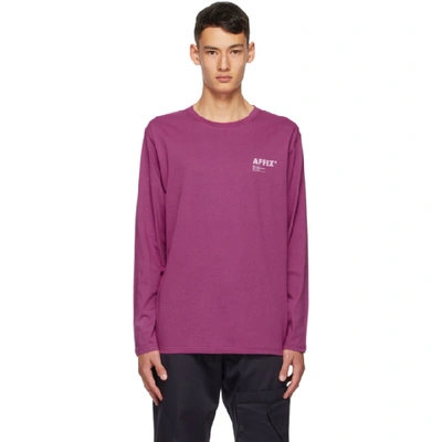 Shop Affix Purple Standardized Logo Long Sleeve T-shirt In Acid Purple