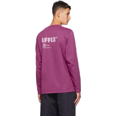 Shop Affix Purple Standardized Logo Long Sleeve T-shirt In Acid Purple