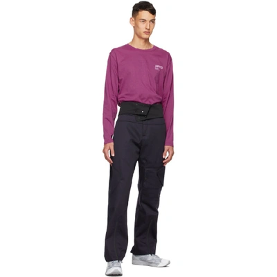 Shop Affix Purple Standardized Logo Long Sleeve T-shirt In Acid Purple