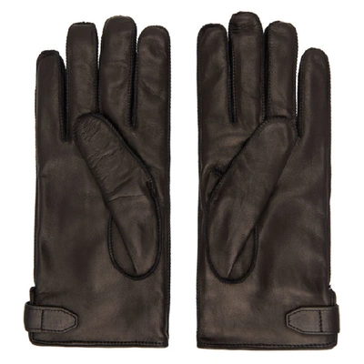 Shop Dunhill Black Duke Gloves In Black 001