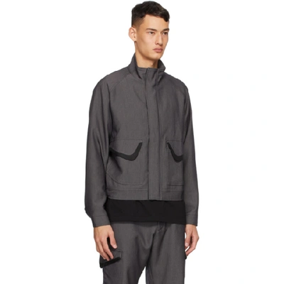 Shop Affix Grey Mobilization Jacket In Dark Grey